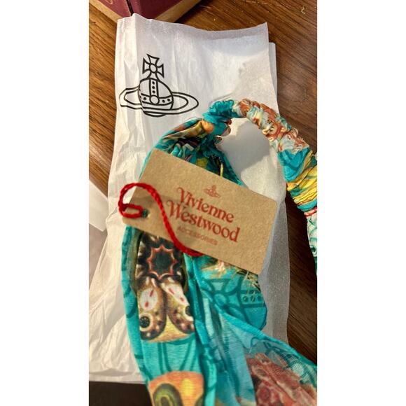 Vivienne Westwood floral headband Turquoise - Picture 3 of 4